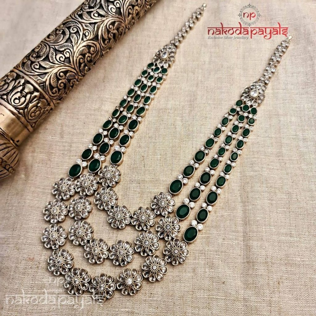 silver-necklace-for-saree-15