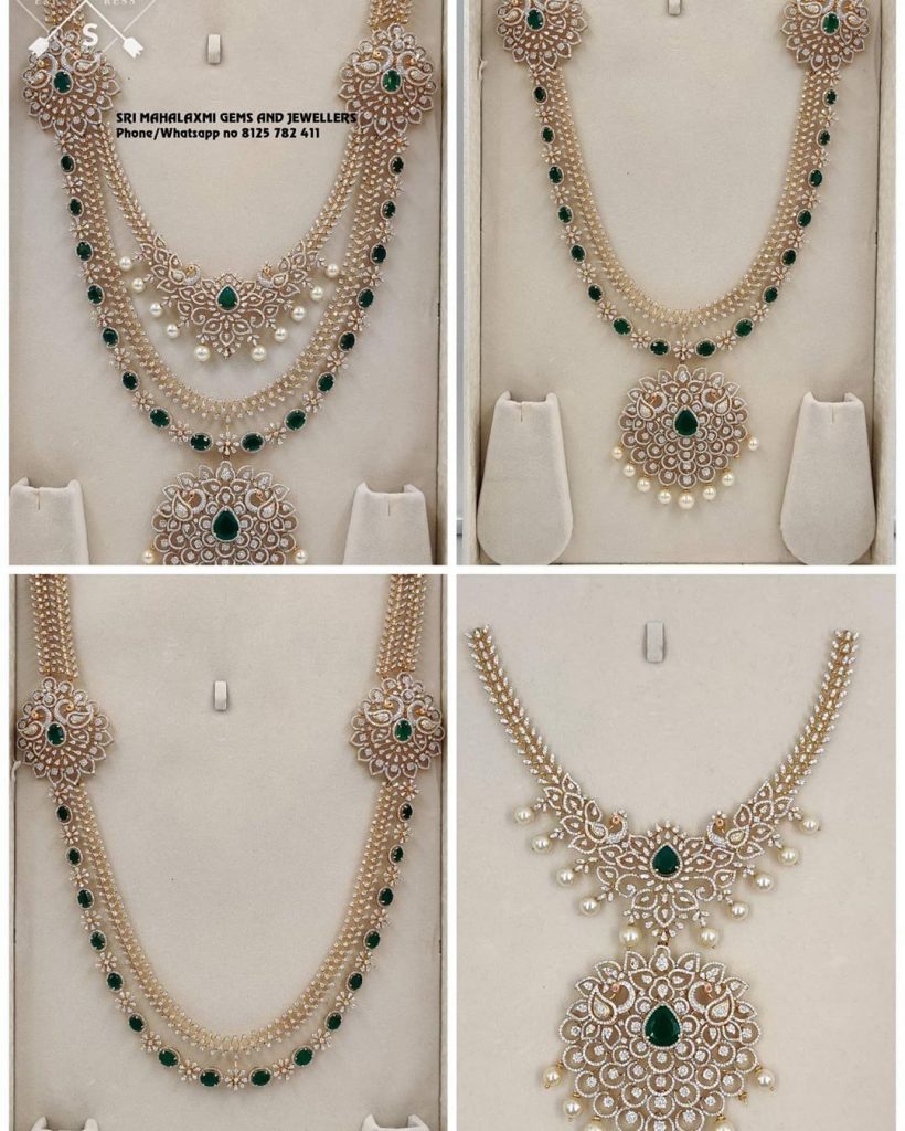 Diamond necklace south on sale indian jewellery