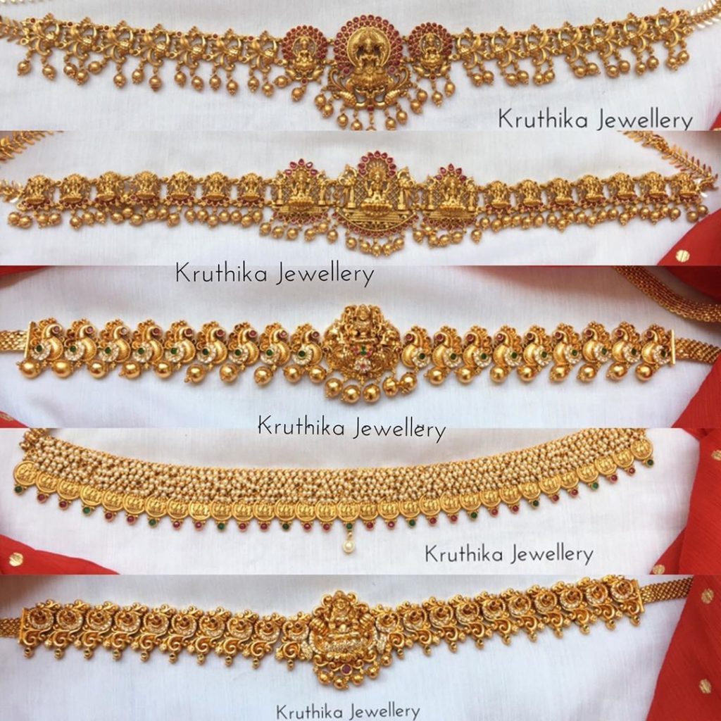 Gold plated Hip belt/Ottiyanam/anupaalan/waist belt for bridal collections  for women and girls & kids