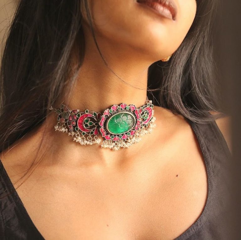 choker-necklace-for-saree-online-3