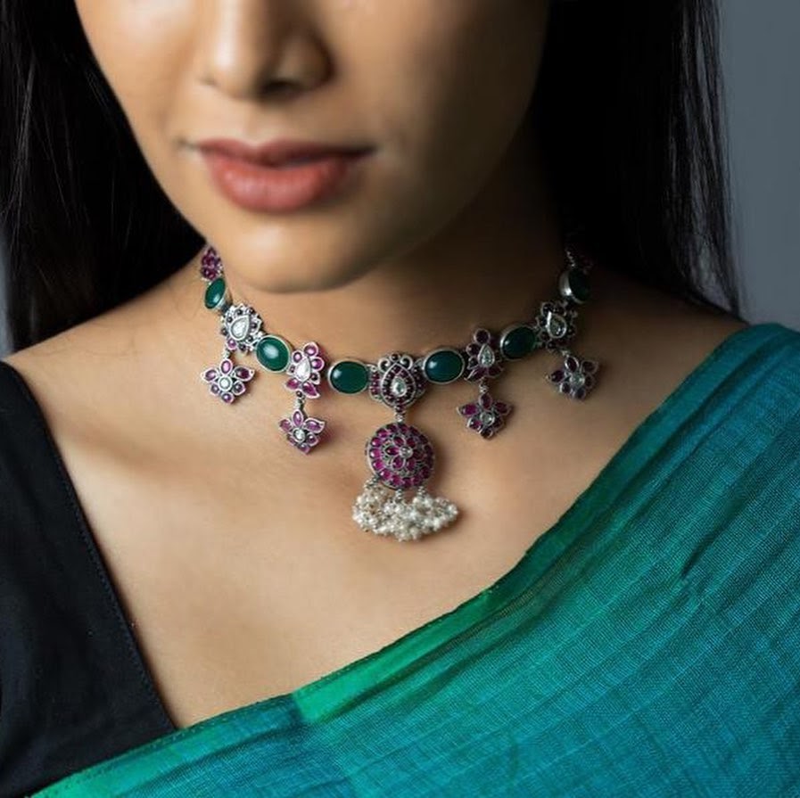 choker-necklace-for-saree-online-8