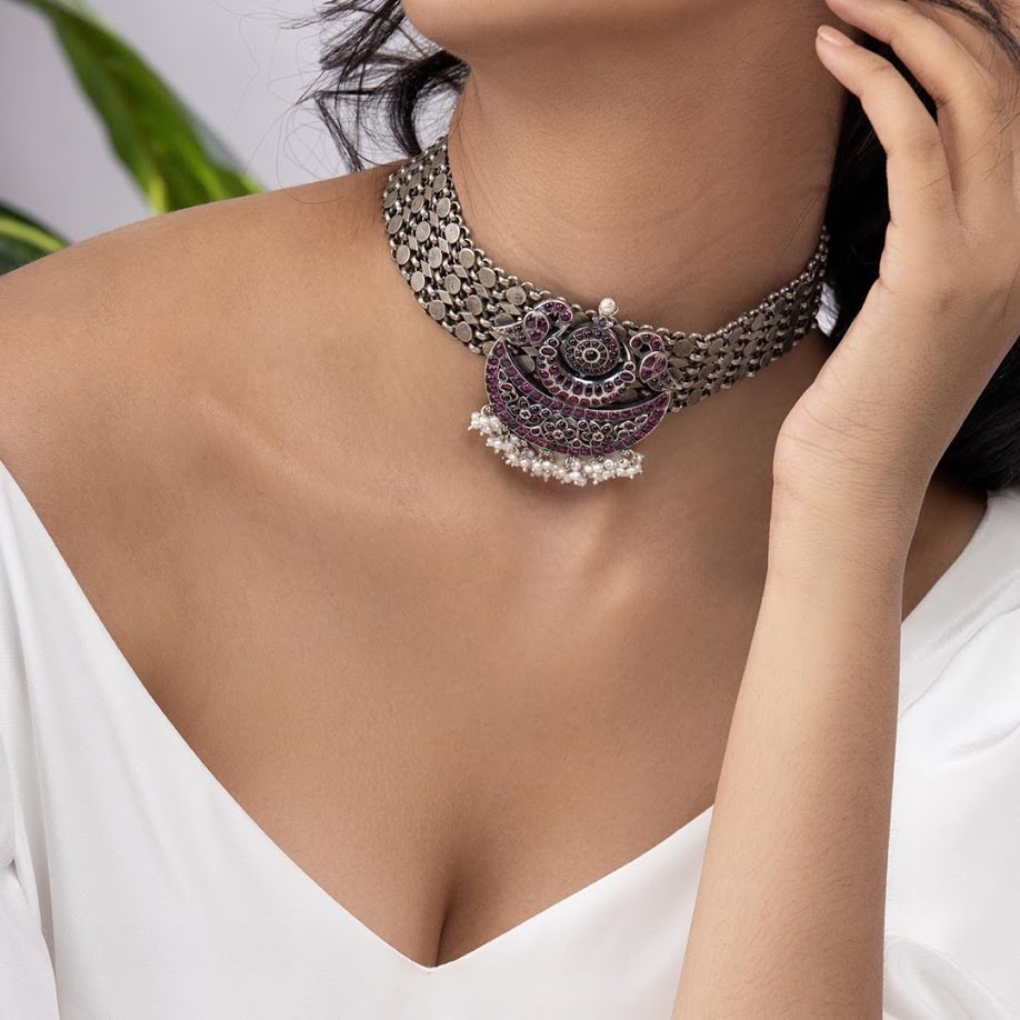 choker-necklace-for-saree-online-9