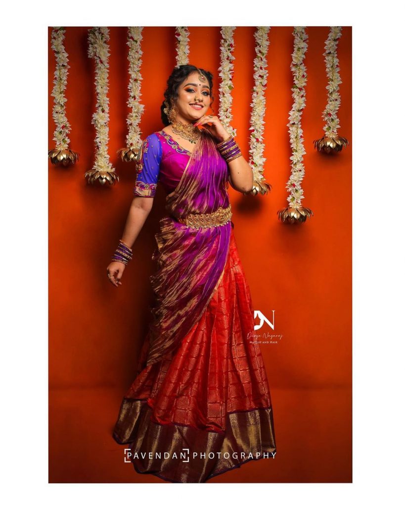 Half saree matching on sale ornaments