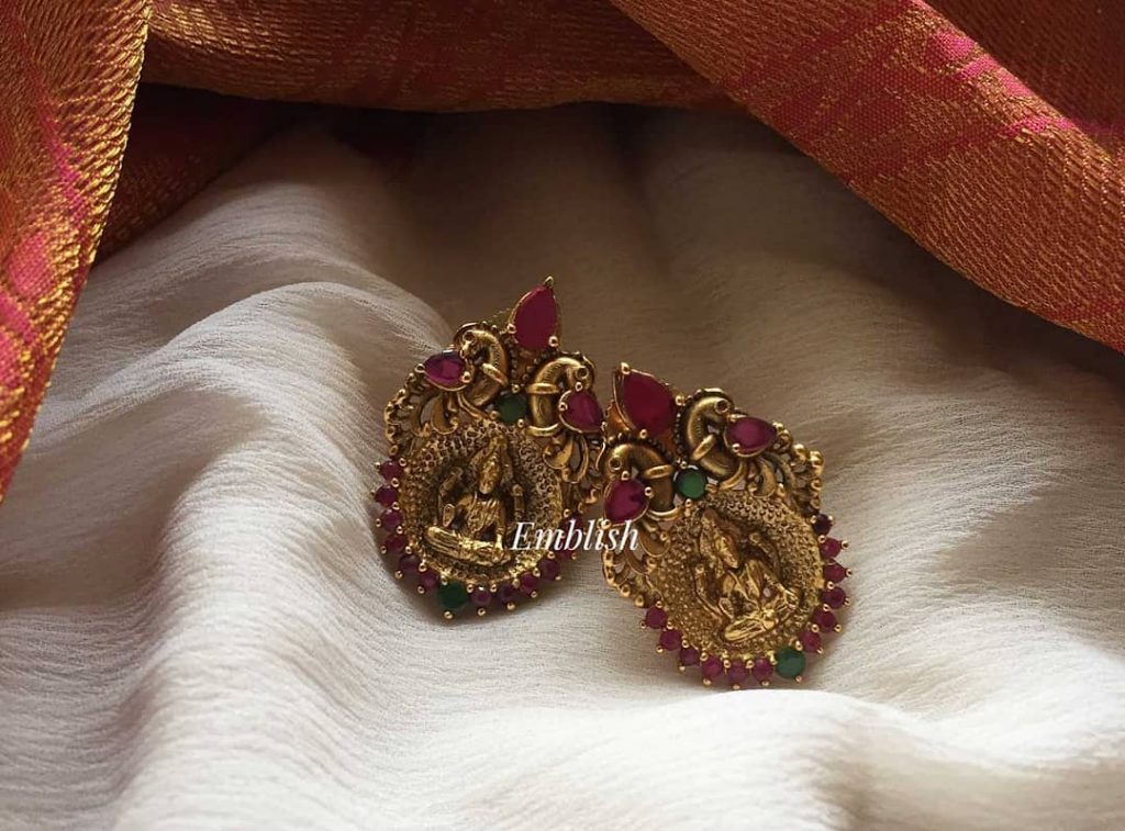 Antique Bridal Earrings That Will Trend This New Year! • South India Jewels