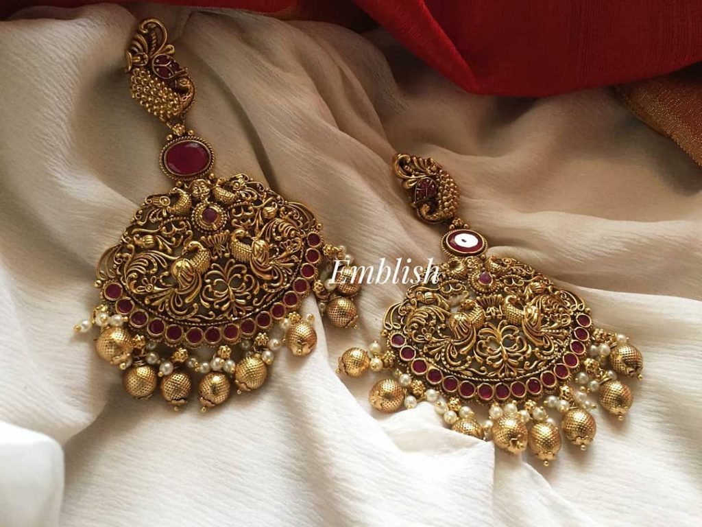 Antique Bridal Earrings That Will Trend This New Year! • South India Jewels