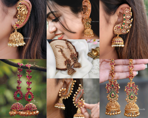 Ear cuff hot sale jhumka earrings