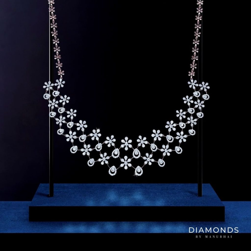 Delicate diamond on sale necklace designs