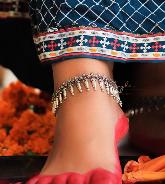 Silver Designer Anklets