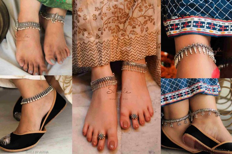Silver Designer Anklets