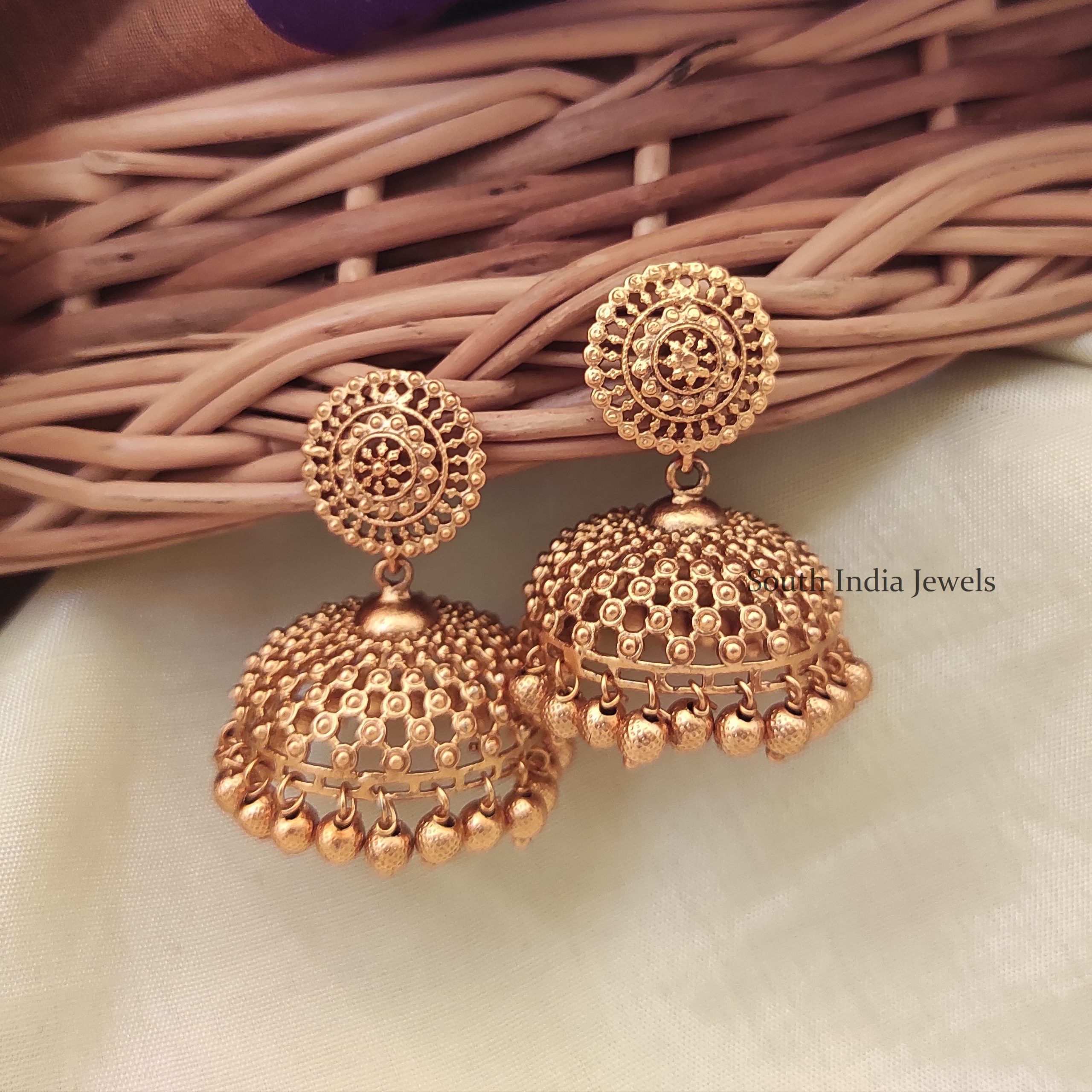 Earrings In Gold-Like Patterns