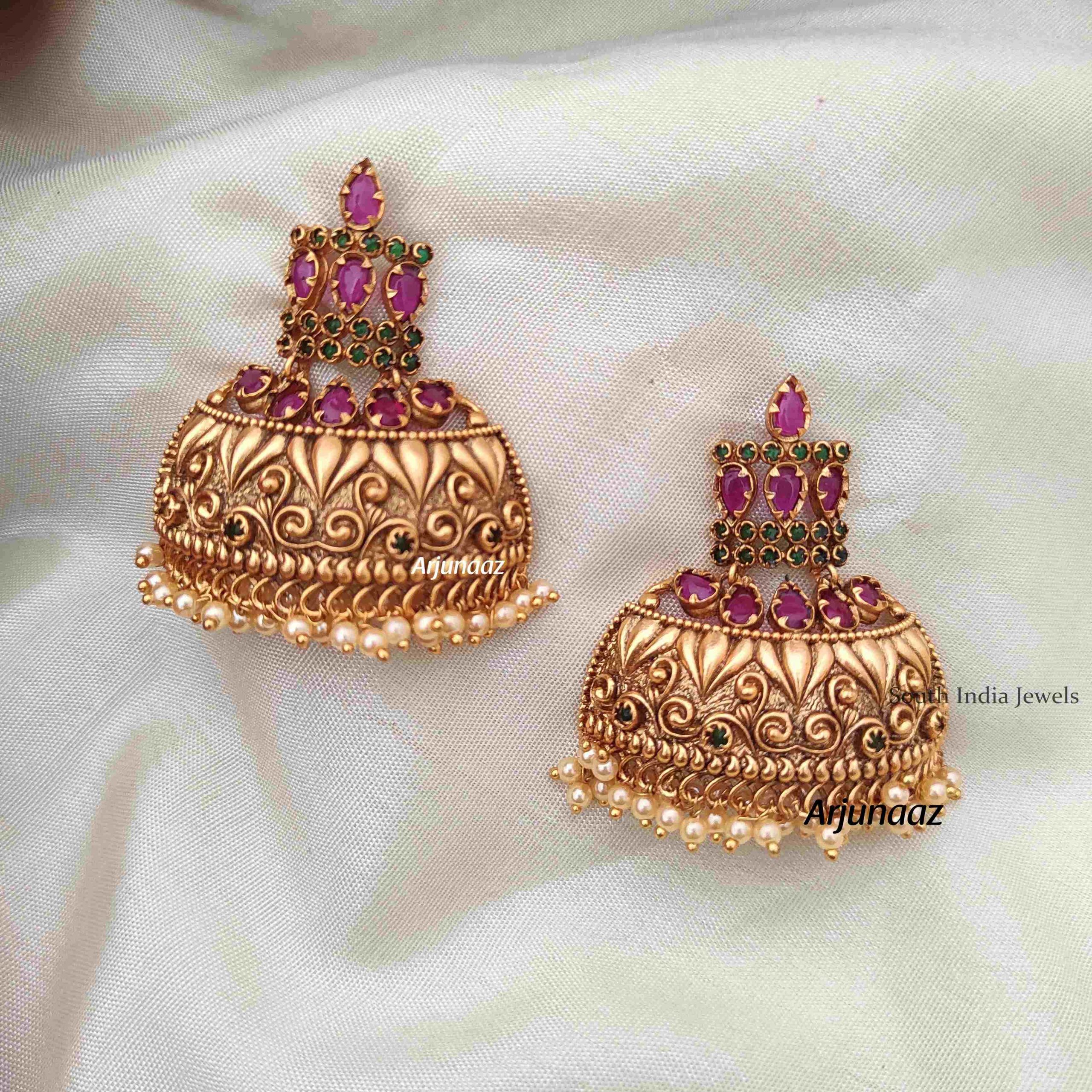 Earrings In Gold-Like Patterns