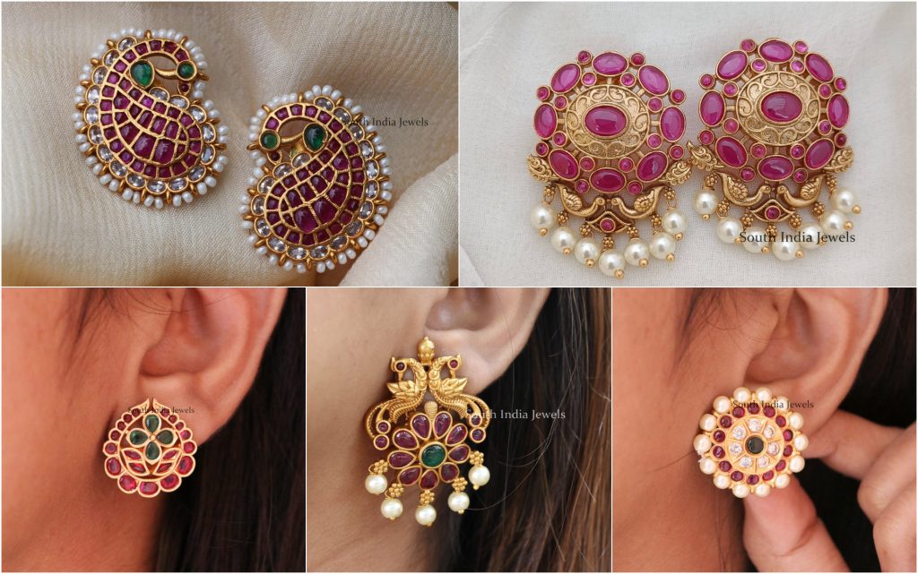 new latest earrings design gold