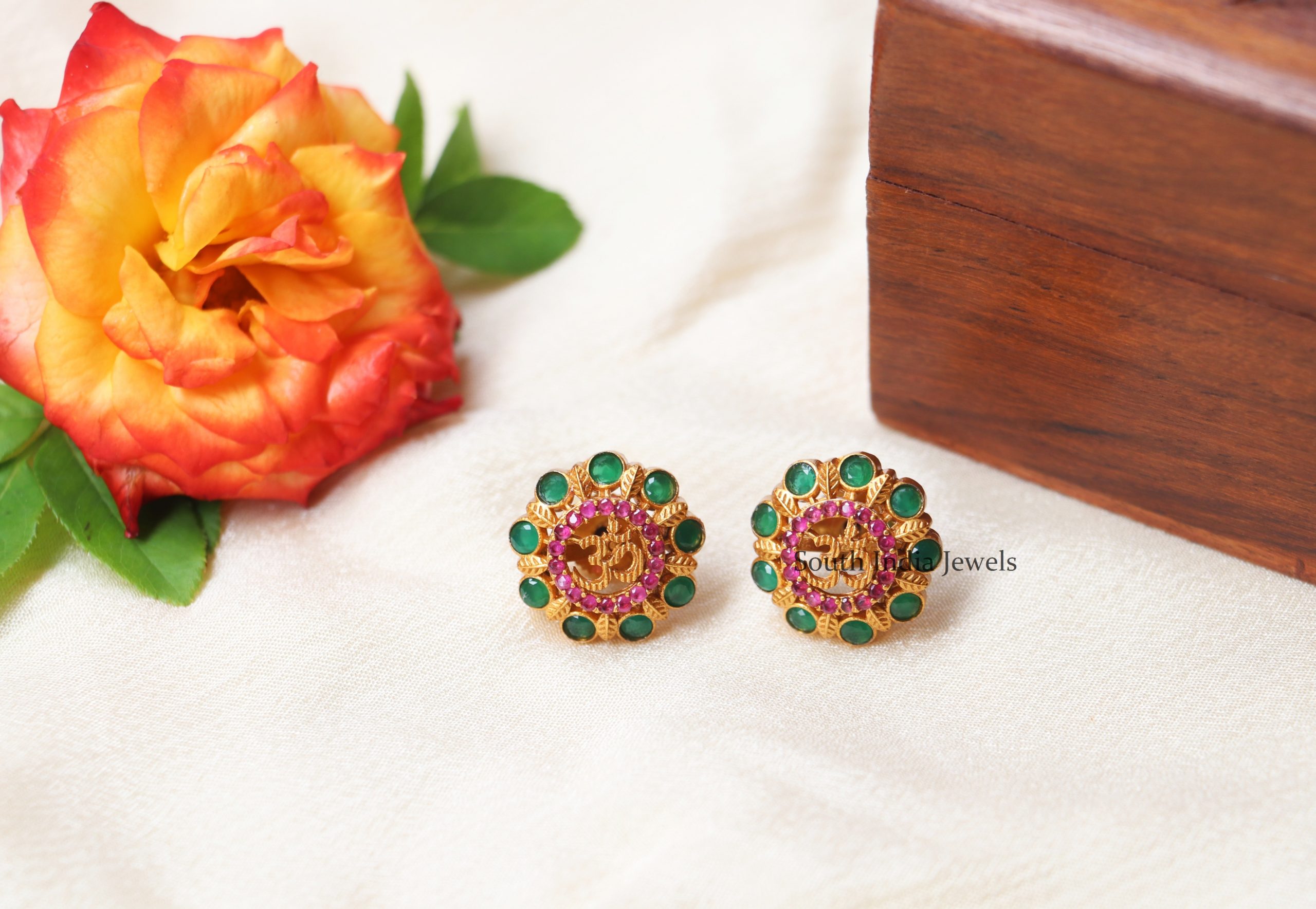 Traditional Big Stud Earrings  New Latest Designs • South India Jewels