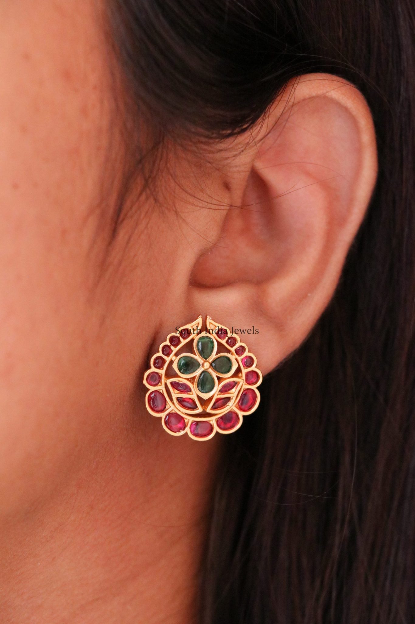 South Indian Earrings Tops | New Latest Designs • South India Jewels