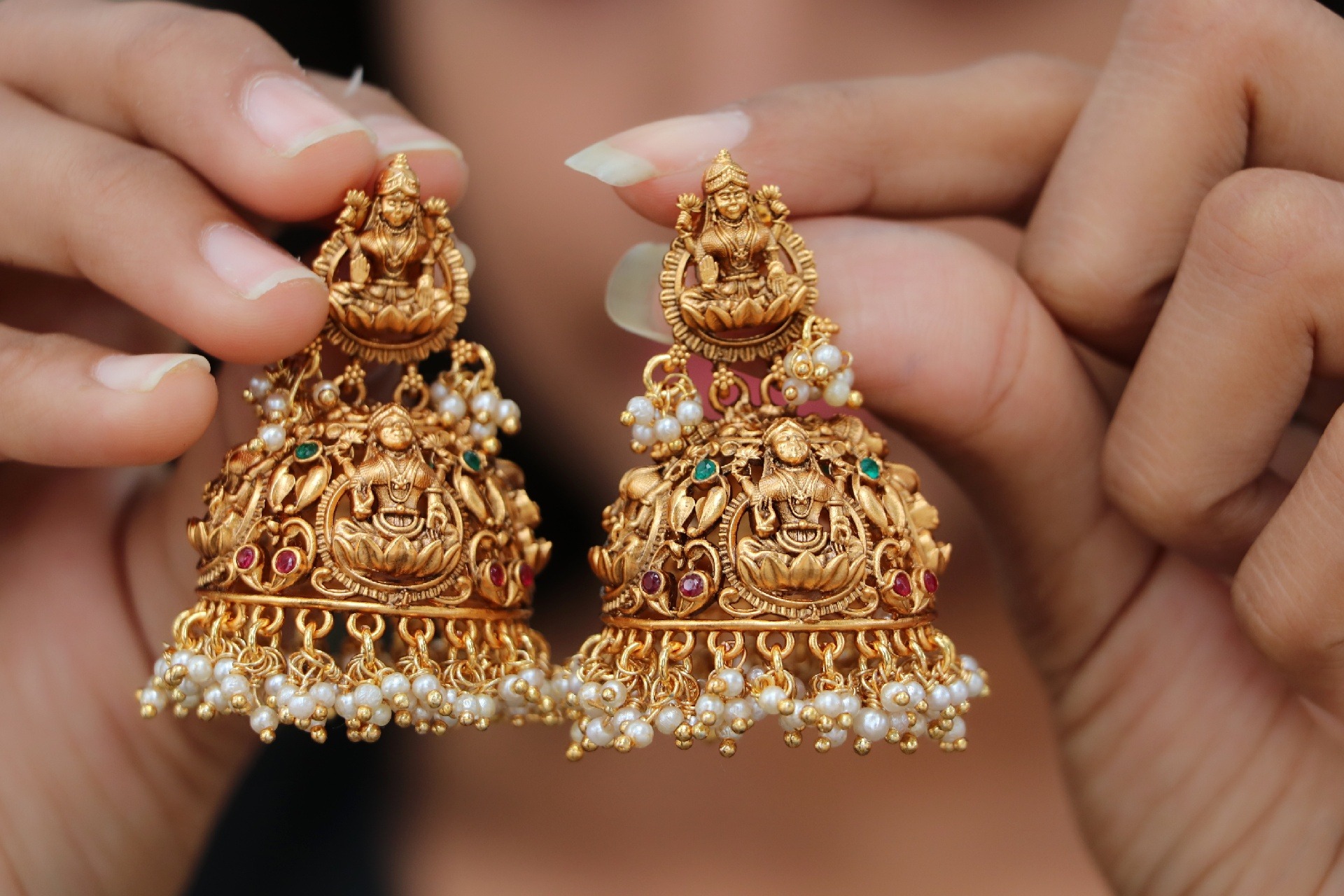 Traditional Lakshmi Jhumka Designs