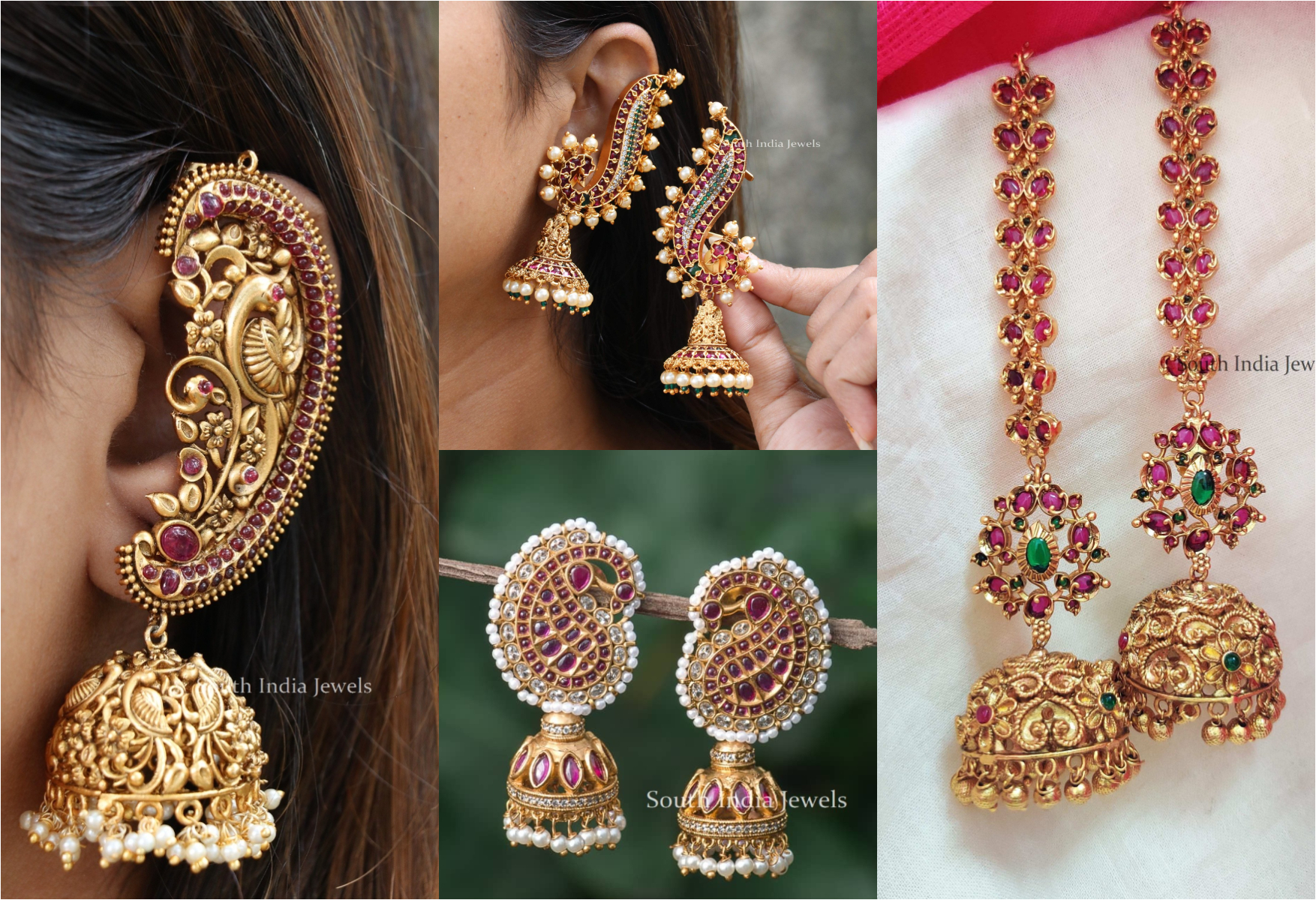 Ruby hot sale jhumkas online