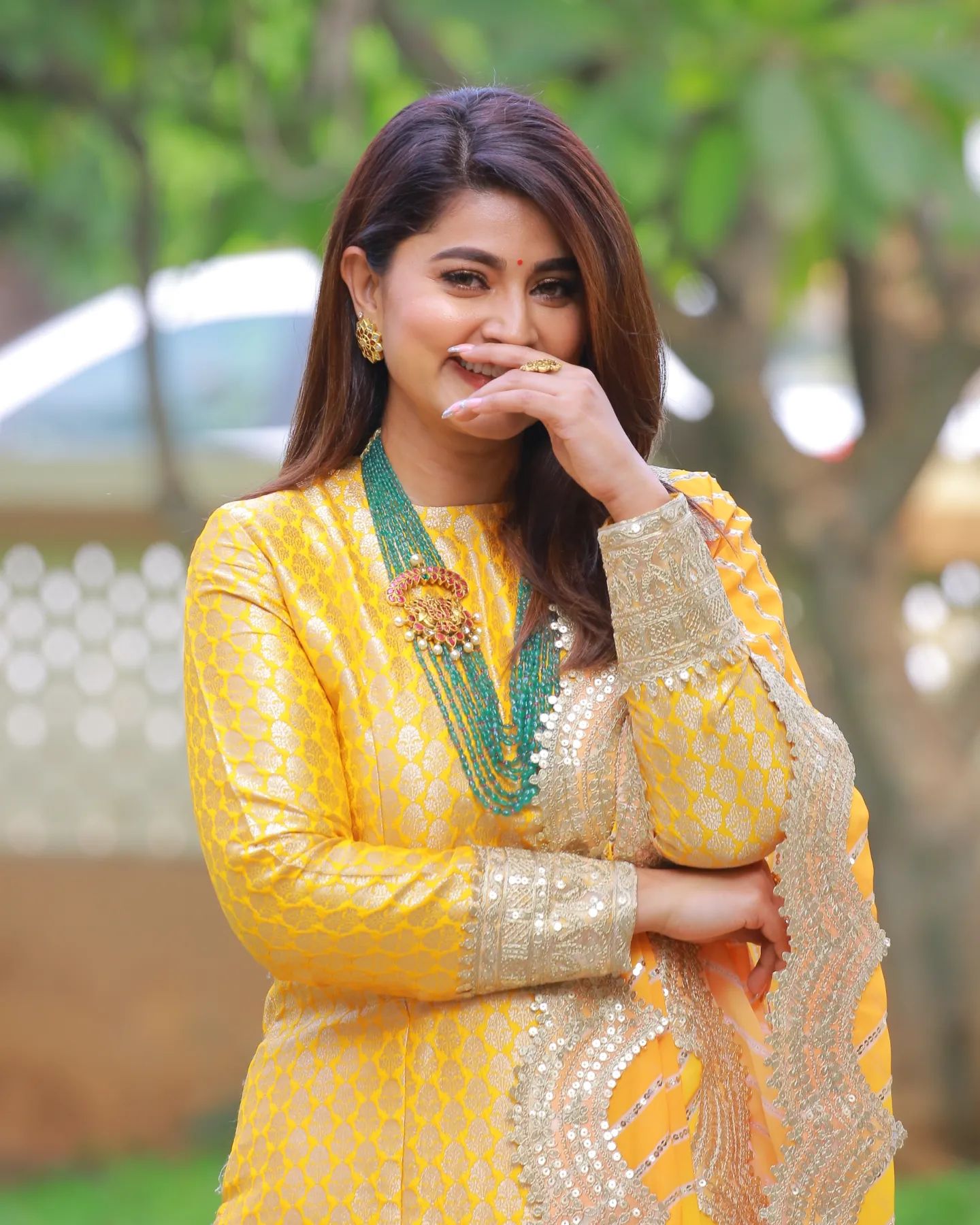 1440px x 1800px - Actress Sneha Wearing Beautiful Beaded Haram â€¢ South India Jewels