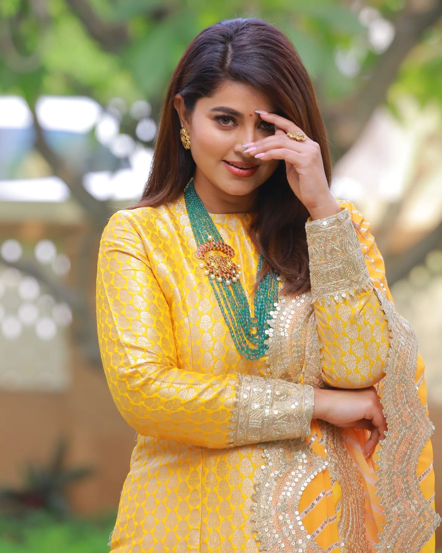 Heroine Xxx Photos New Sneha Com - Actress Sneha Wearing Beautiful Beaded Haram â€¢ South India Jewels