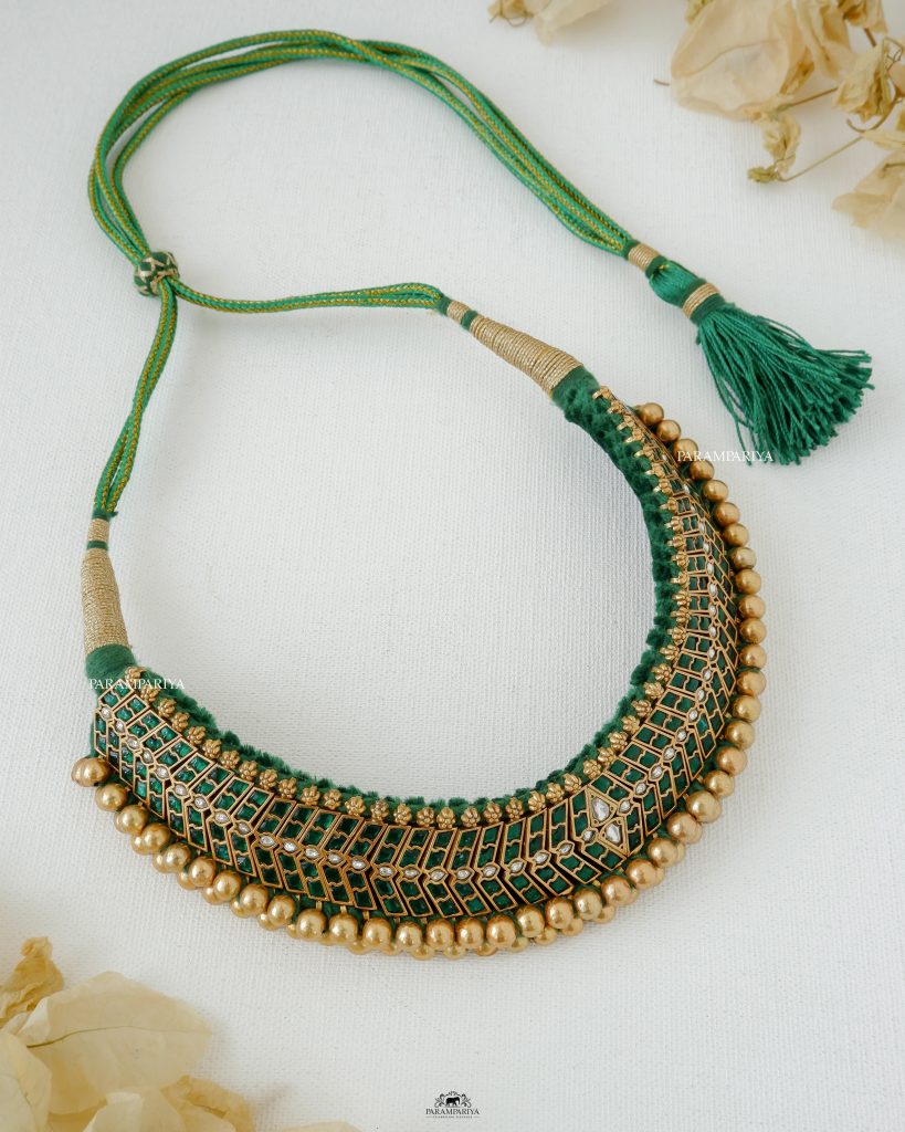 Gold Plated Kundan Thushi Necklace