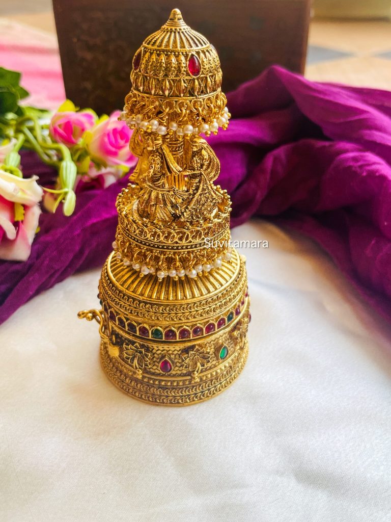 Rotatable Bridal Themed Kumkum Box From 'Suvitamara Desigsns'