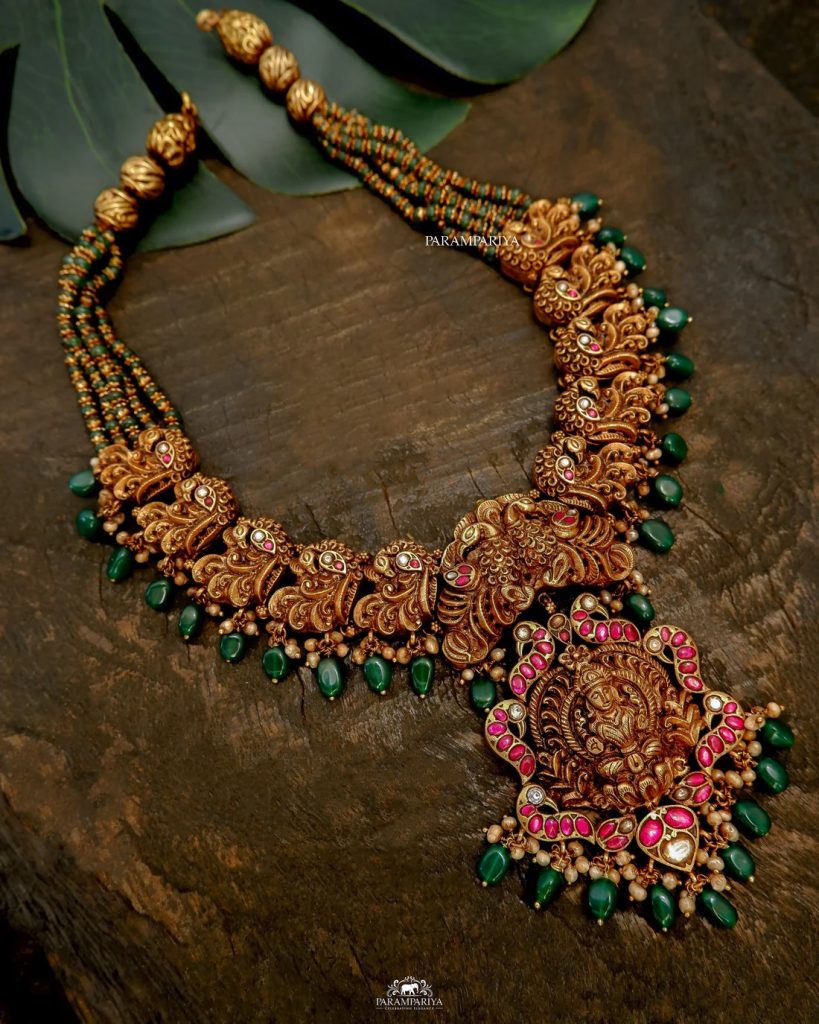 gold plated antique necklace