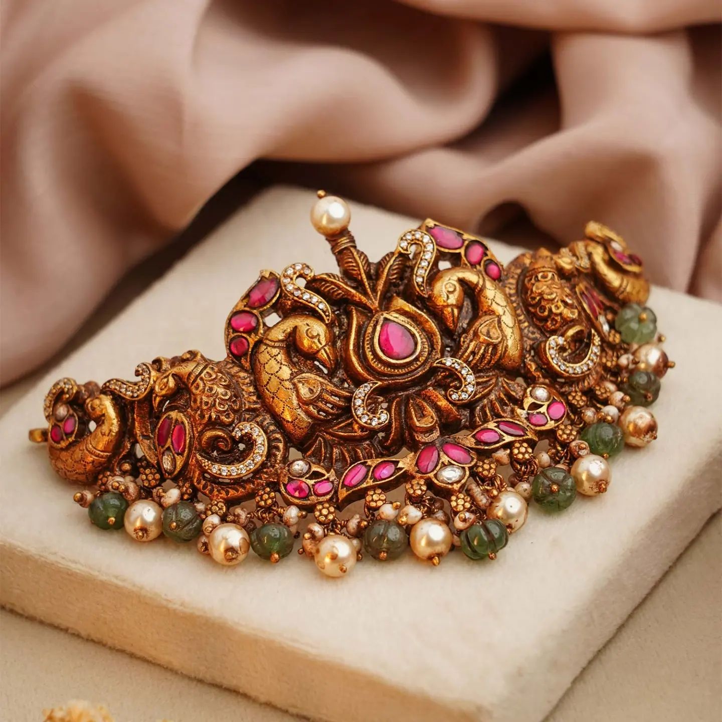 Gold Plated Nakshi Kundan Chokers From 'Prade Jewels'