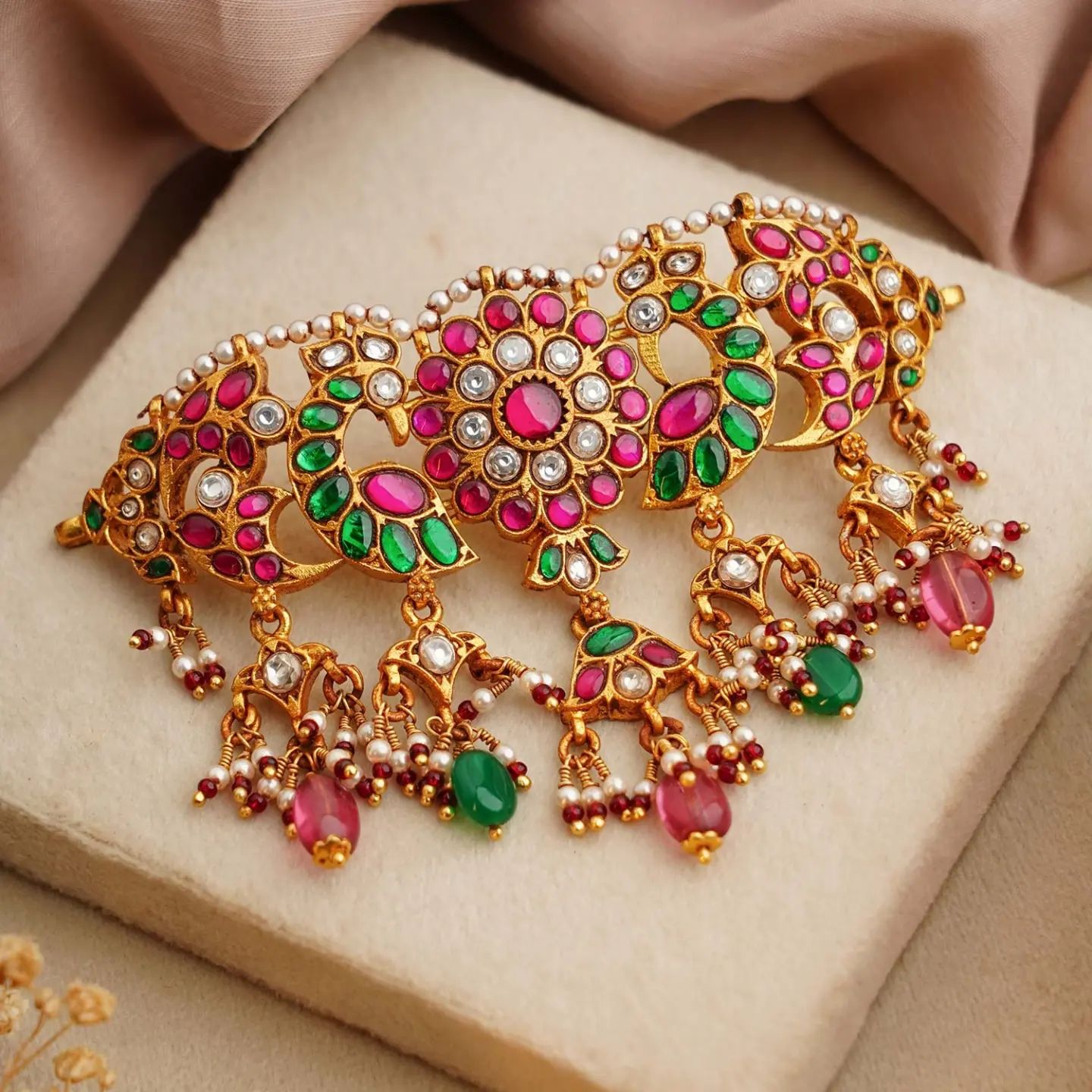 Gold Plated Nakshi Kundan Chokers From 'Prade Jewels'