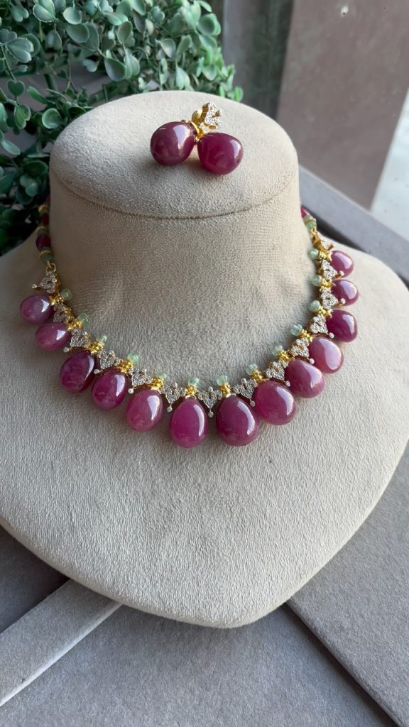 Hand Crafted Silver Ruby Necklace From 'Creative Gems and Jewels'
