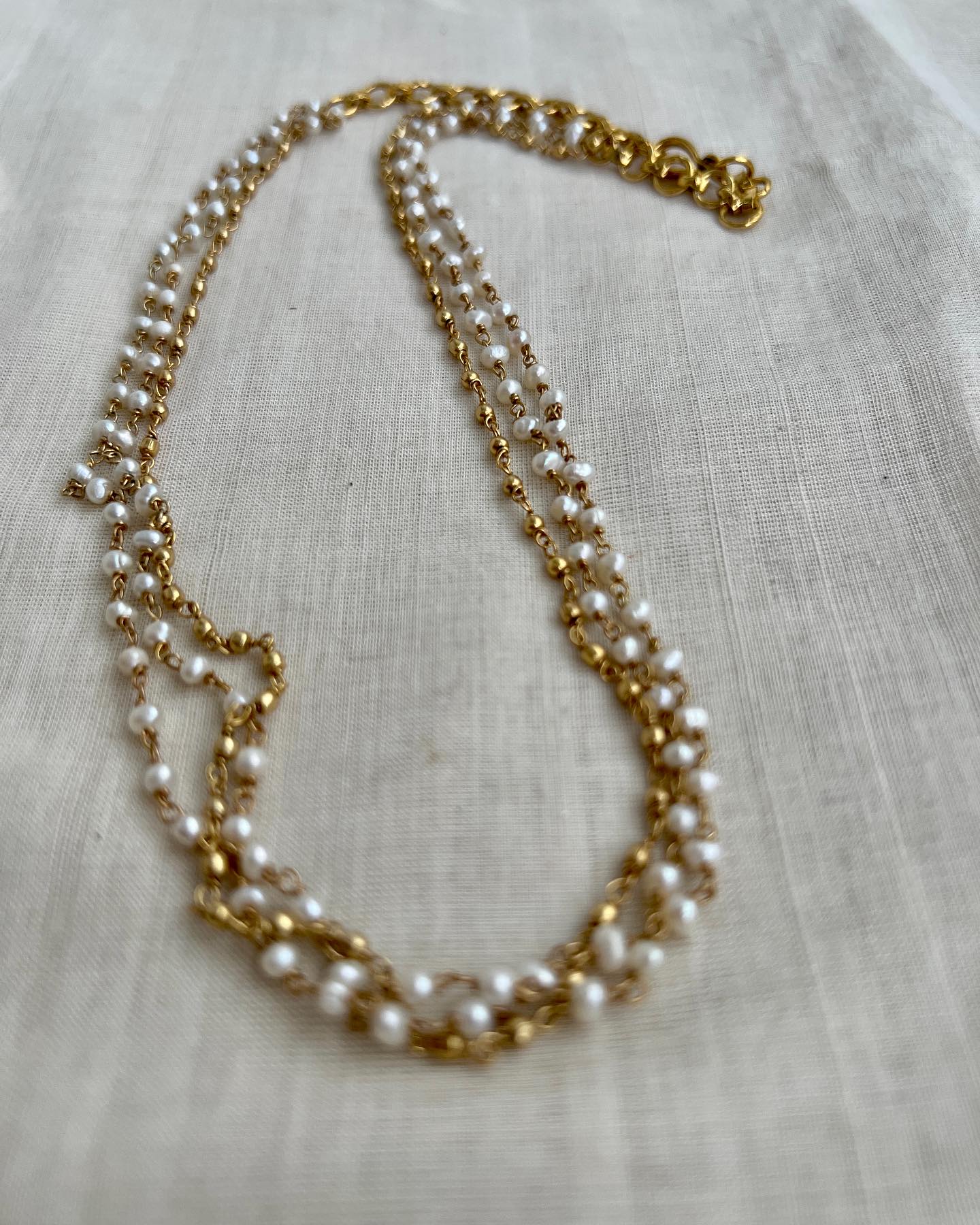 Gold Plated Silver Beaded Chains From 'House of Taamara