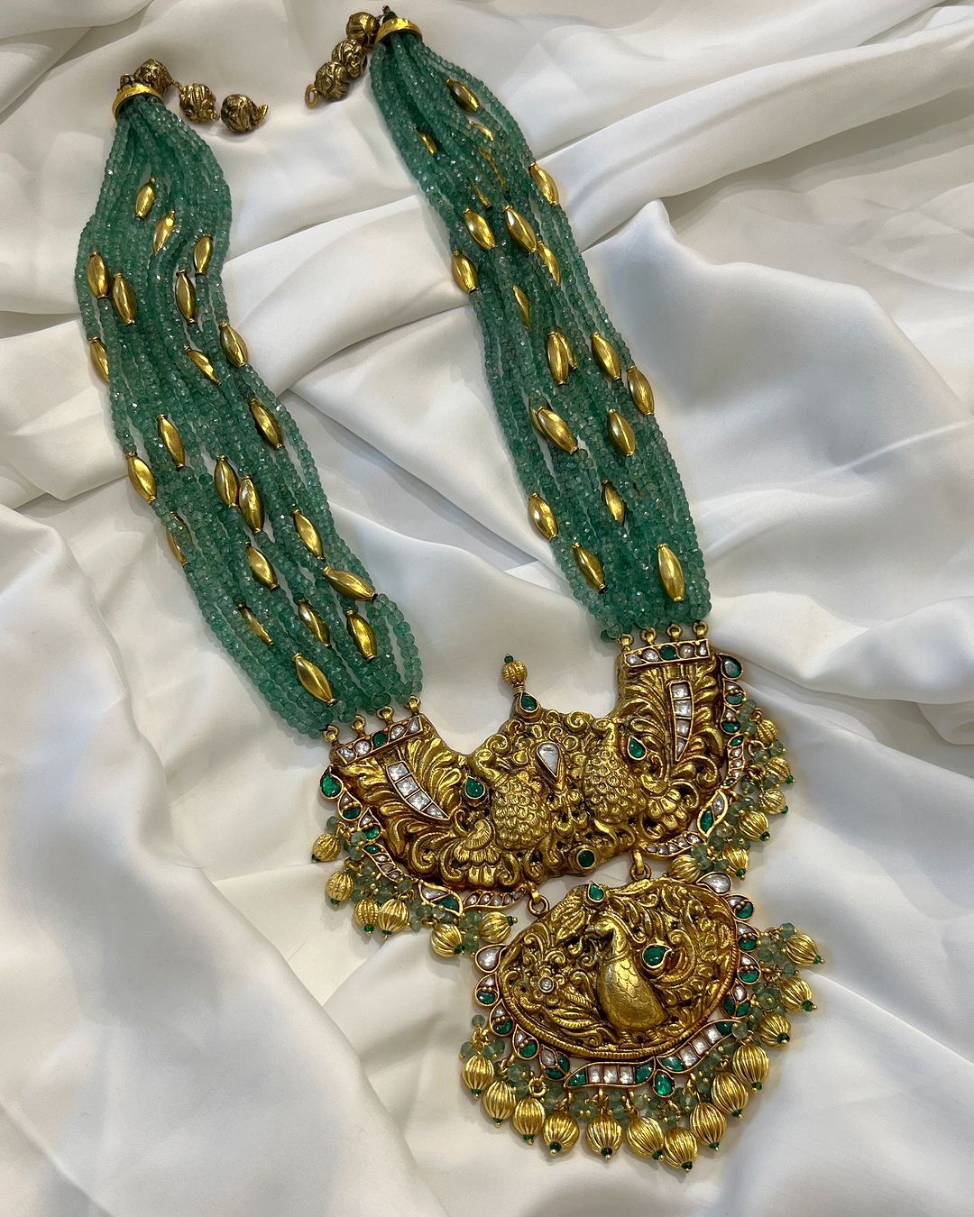Gold Plated Pure Silver Pearl Necklace From 'Rajatamaya'