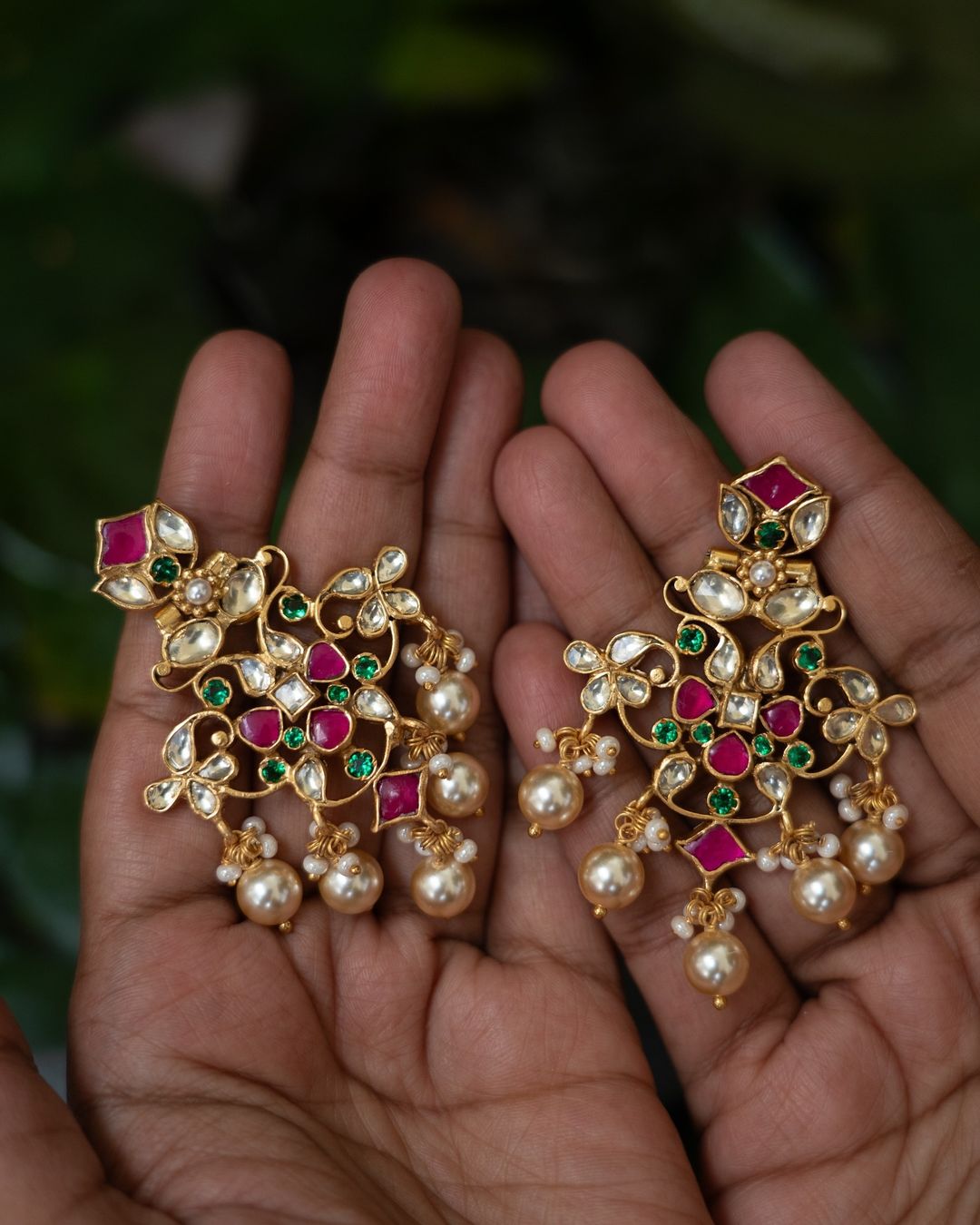 Polki Stones Earrings From 'Shop Kitakaturi'
