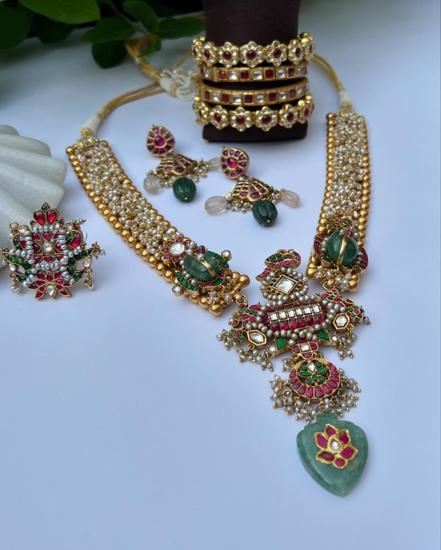 Gold Plated Silver Necklace Set From 'Deepas Silver Jewellery'