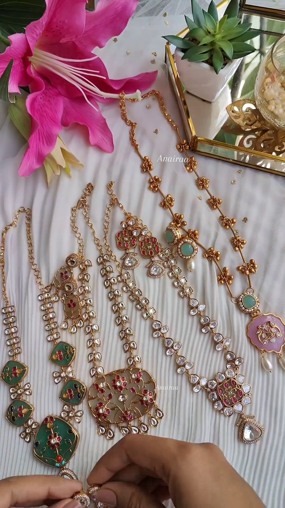Polki Necklace Sets From 'Anairaa Official'