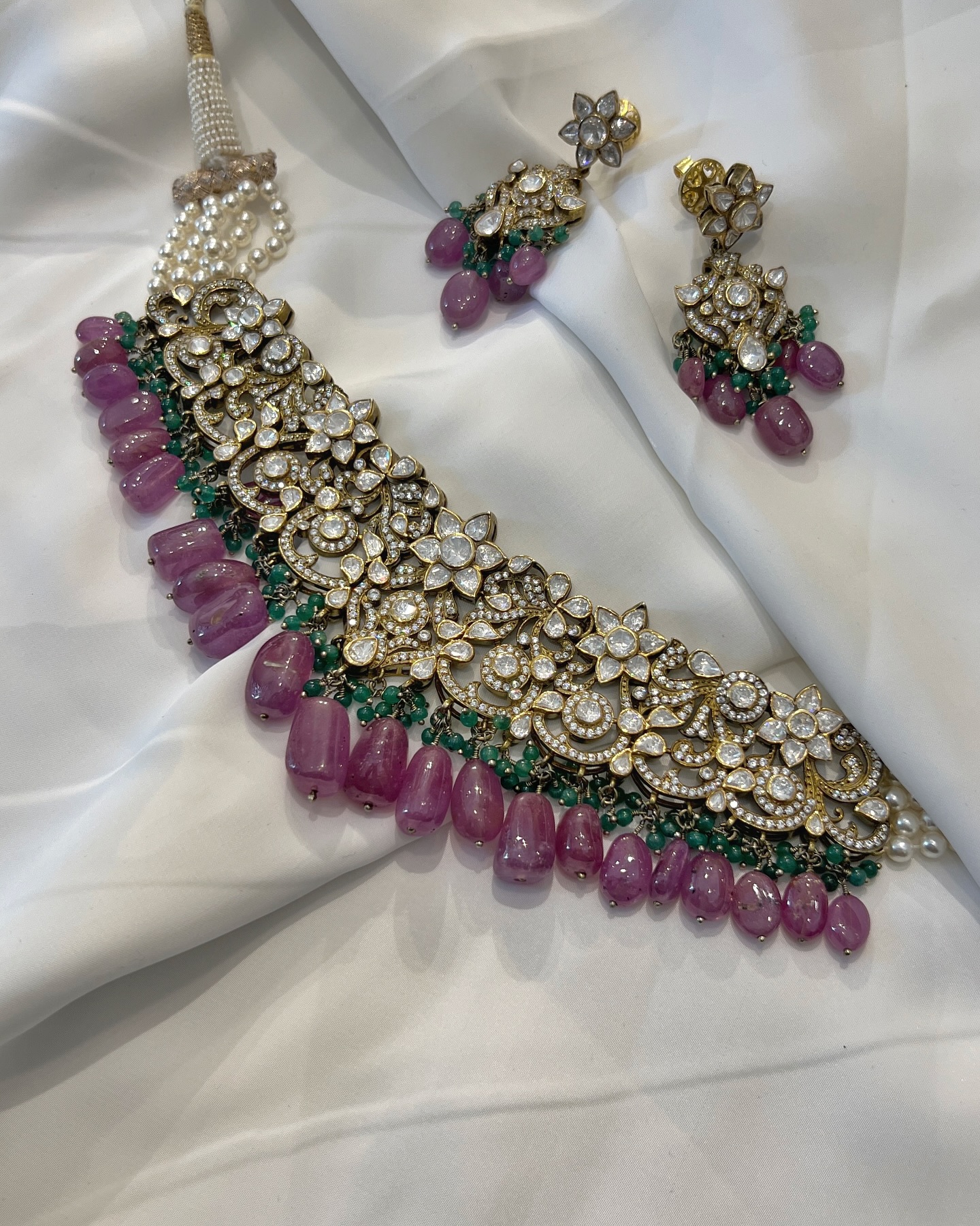 Temple and Polki Necklace Collection From 'Rajatamaya'