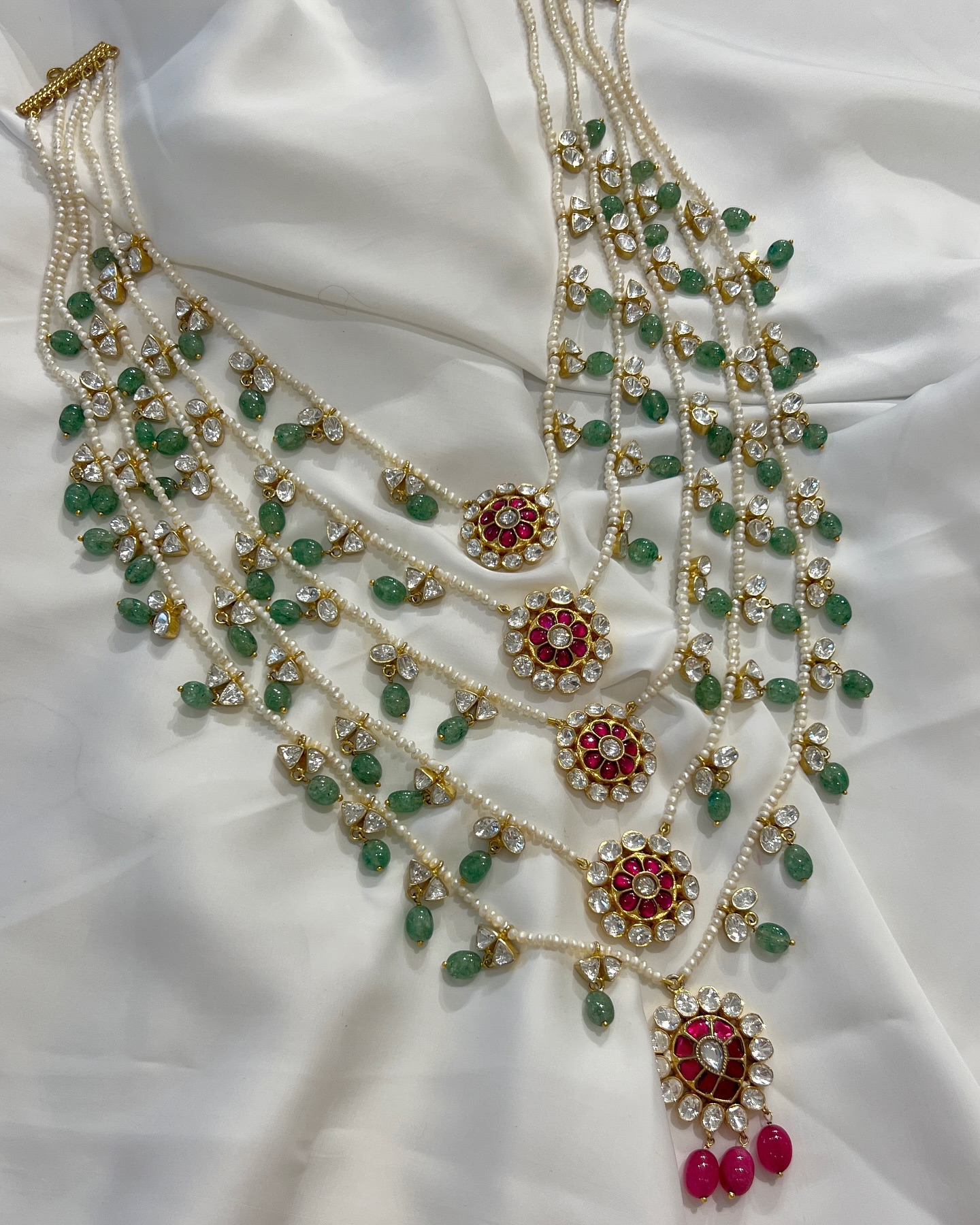 Temple and Polki Necklace Collection From 'Rajatamaya'