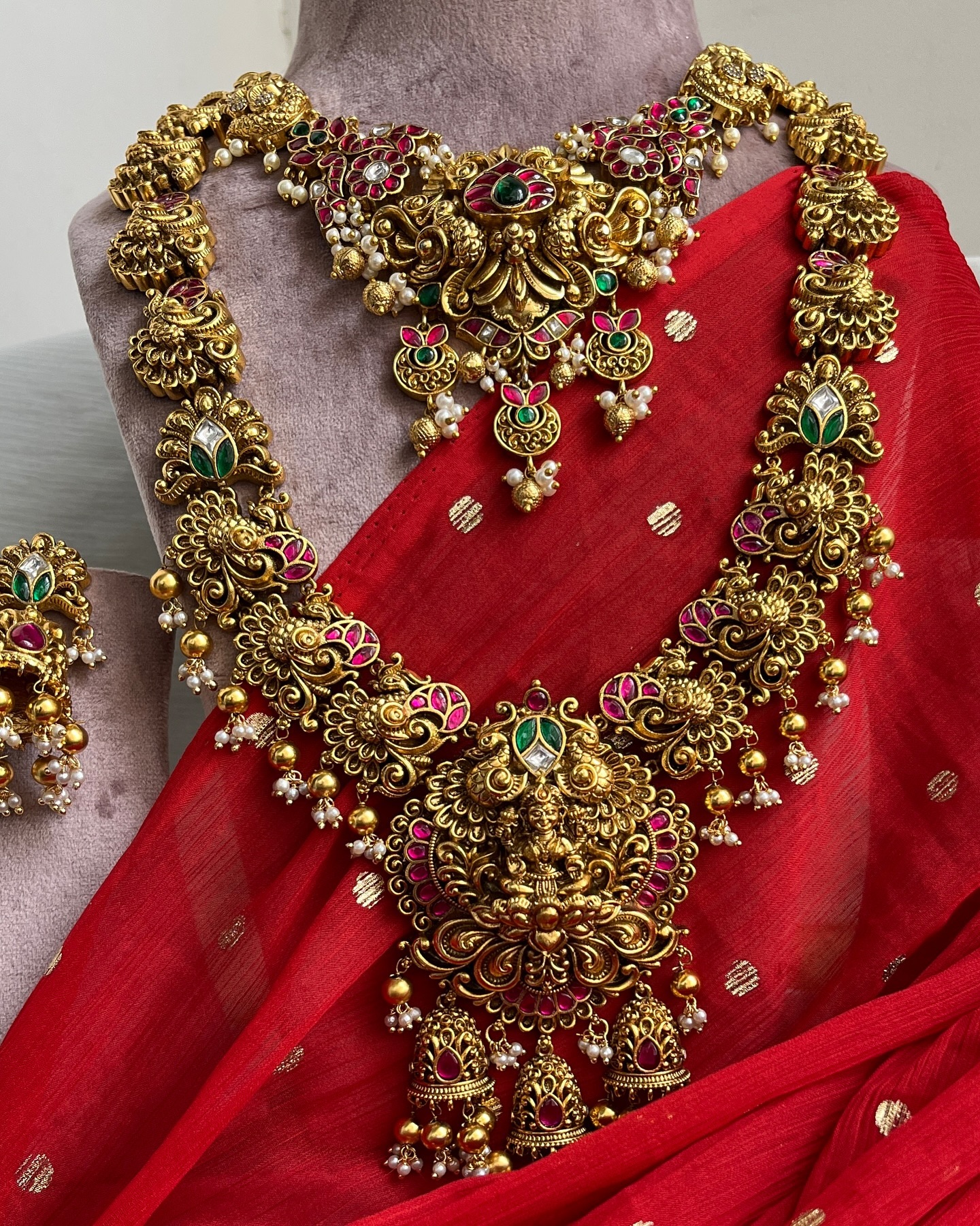Traditional Antique Jewellery set From 'Kruthika Jewellery'