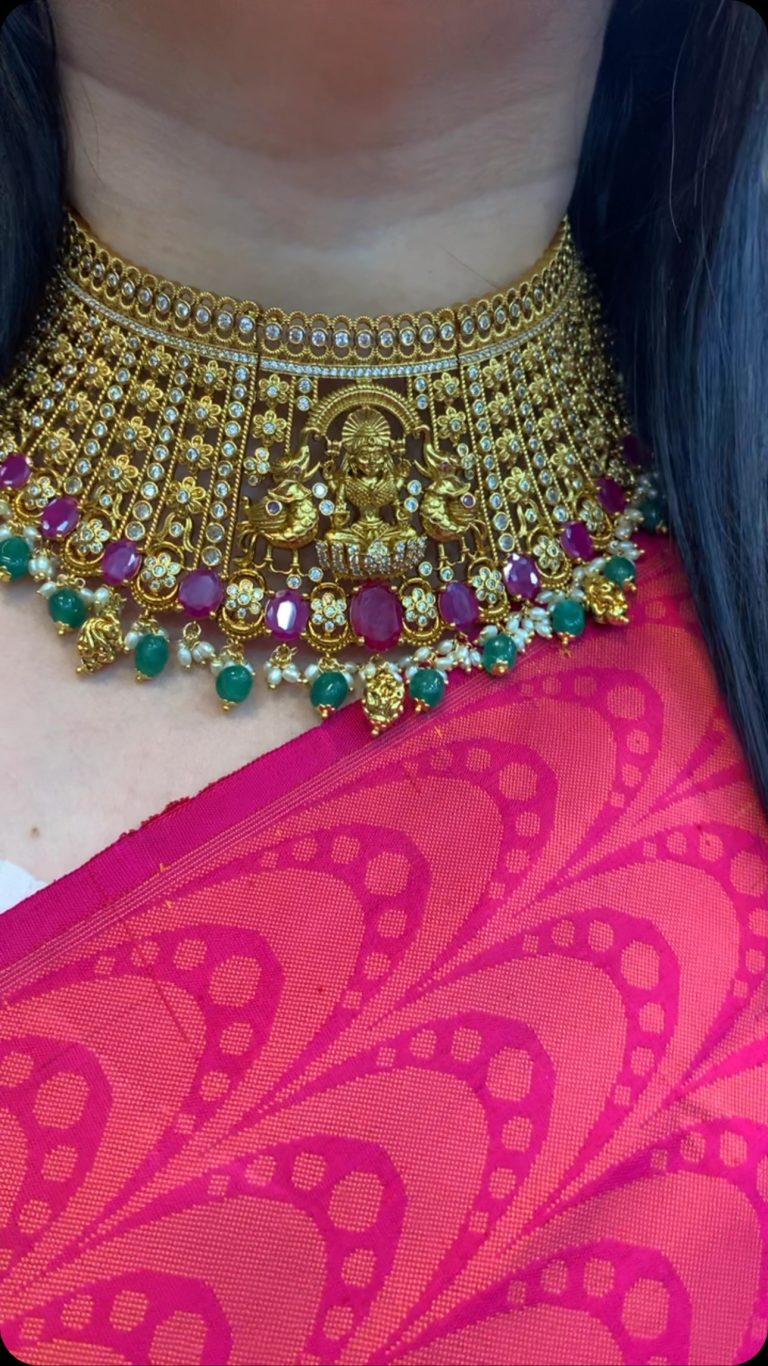 Traditional Lakshmi Design Choker From 'Sujatha Gold Covering'