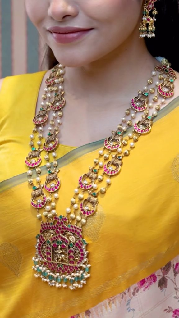 Antique Kundan Half Moon Long Necklace From 'Ithihaasaa'