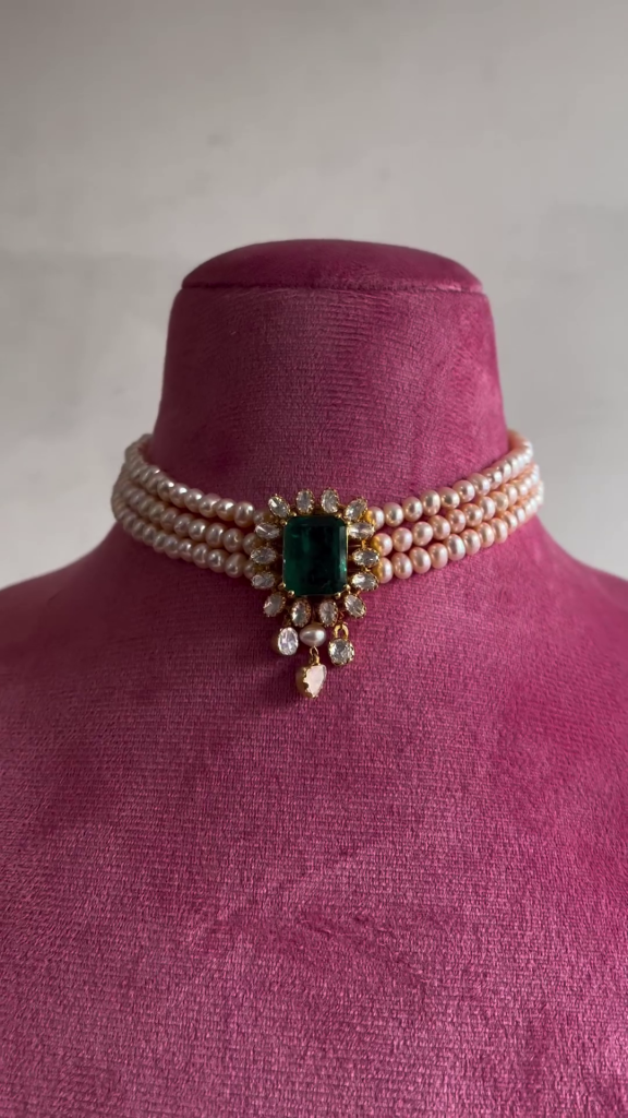 92.5 Silver Pearl Choker From 'Creative Gems and Jewels'