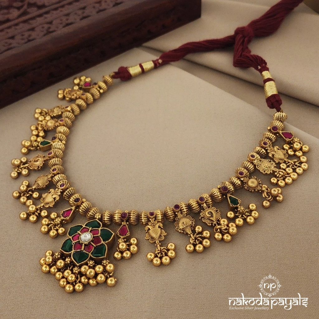 925 Pure Silver Kundan Haram From 'Nakoda Payals'