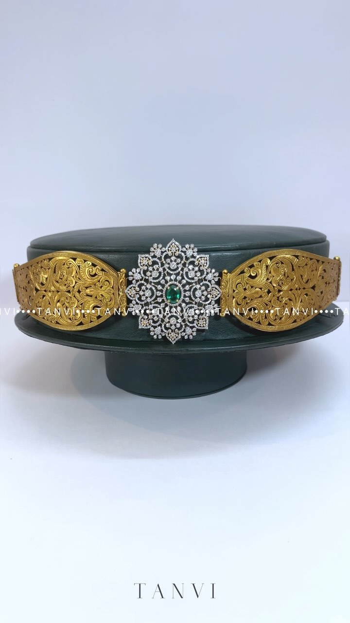 Antique Gold Hip Belt From 'Tanvi Jewellers'