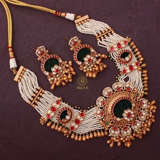 Antique Pearl Necklace Set From 'Mirana by Megha'