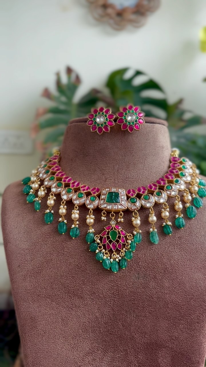 Beaded Kundan Jadau Necklace From 'Petals by Swathi'