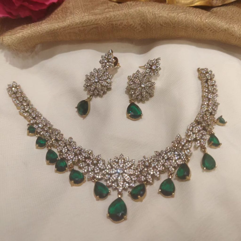 Emerald and AD Stones Necklace From 'Jewels Emporia'