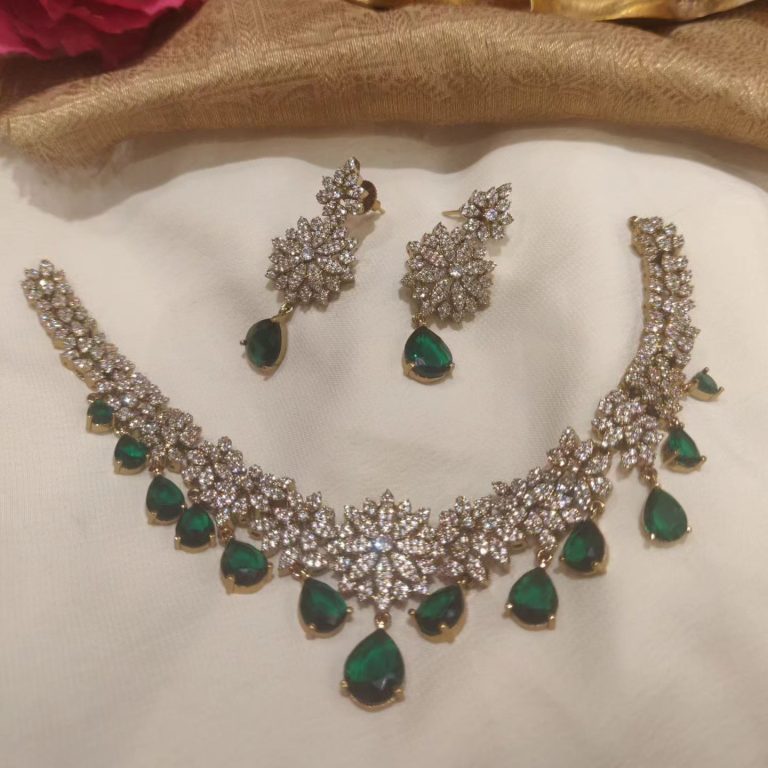 Emerald and AD Stones Necklace From 'Jewels Emporia'