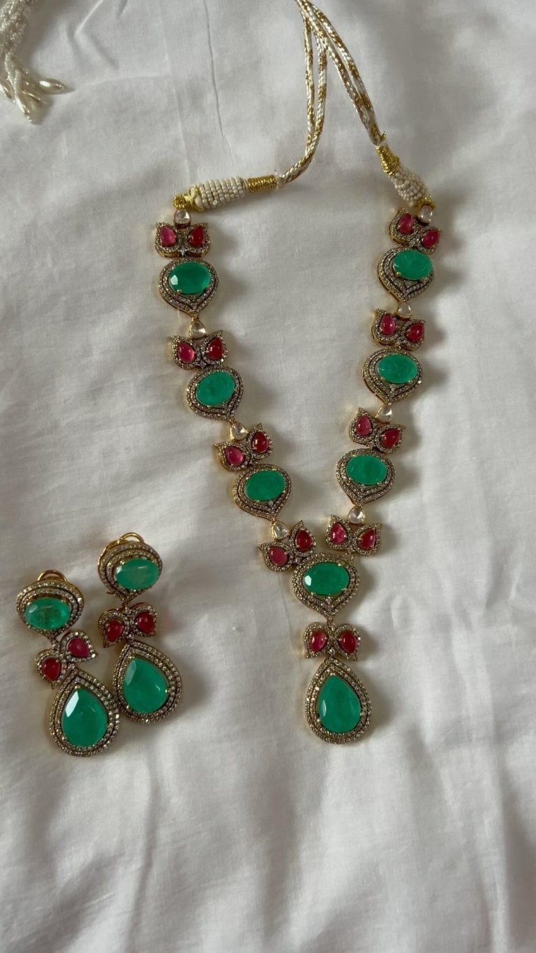 Emerald and Mossainite Necklace From 'Tysha Jewels'