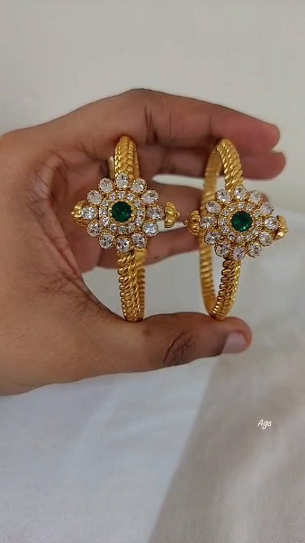 Gold Plated Kada Bangles From 'Ansh Silver Jewellery'