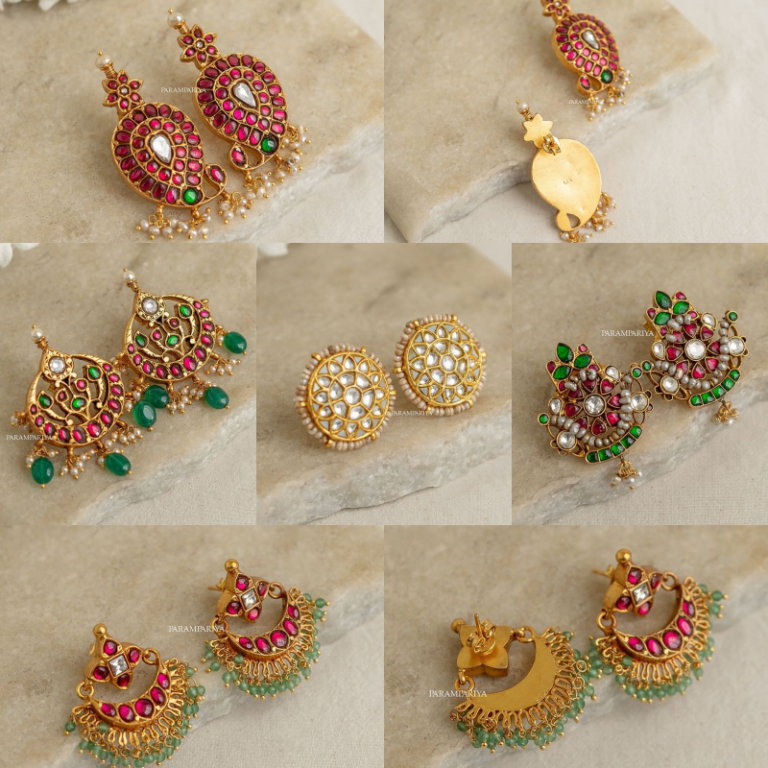 Gold Plated Kundan Earrings From 'Parampariya'