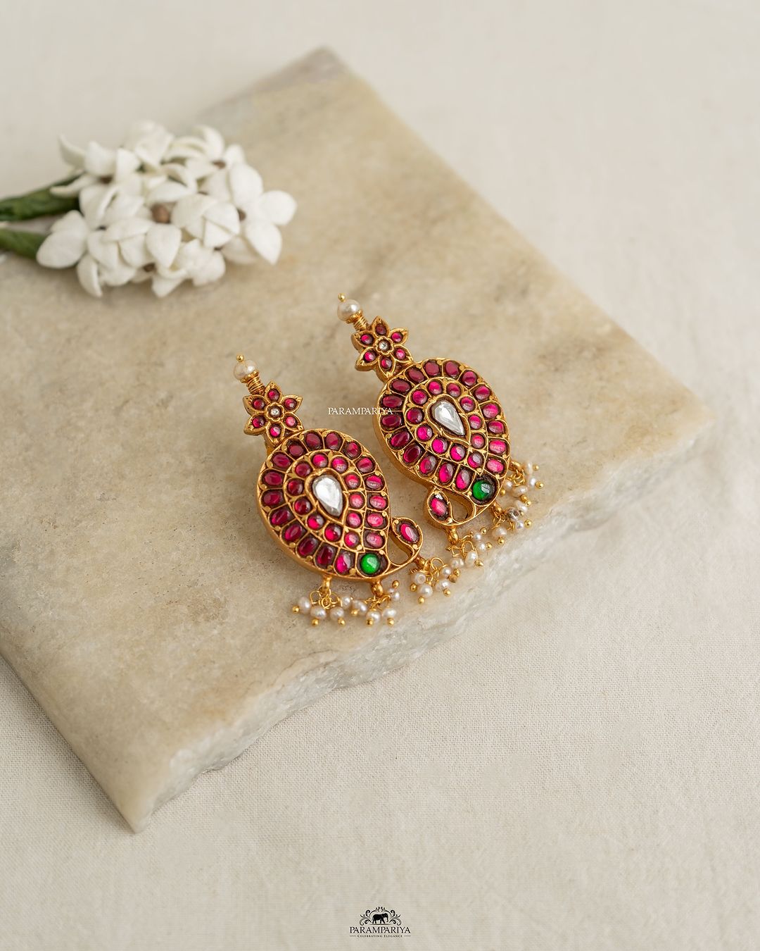 Gold Plated Kundan Earrings From 'Parampariya' 