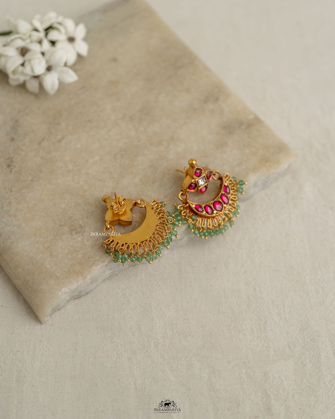 Gold Plated Kundan Earrings From 'Parampariya' 